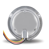 4" Red Stop, Turn & Tail to White Back Up Round Flange Mount LED Light - 19 Diodes