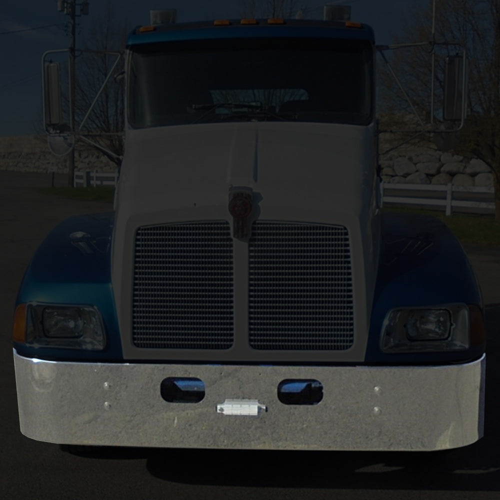T300 Kenworth 16" Set Forward Axle 10GA Steel Chrome Bumper
