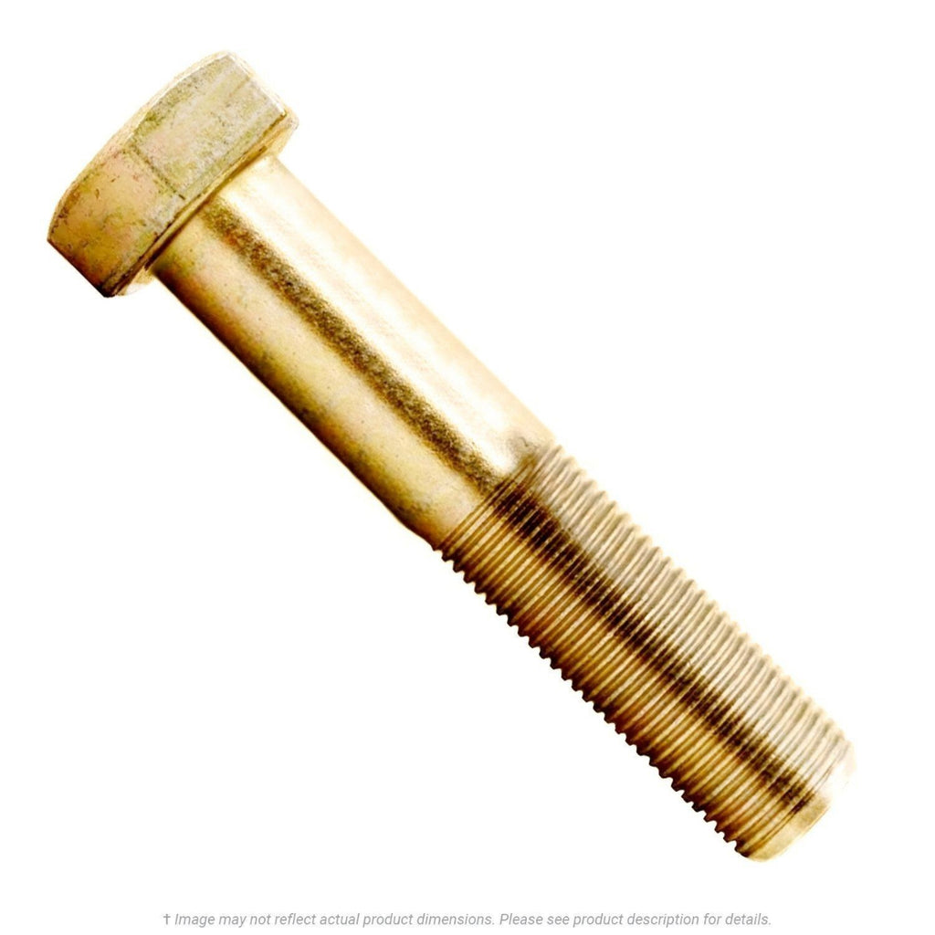 3/8"-16 x 4" Yellow Zinc Hex Head Cap Screw Grade 8