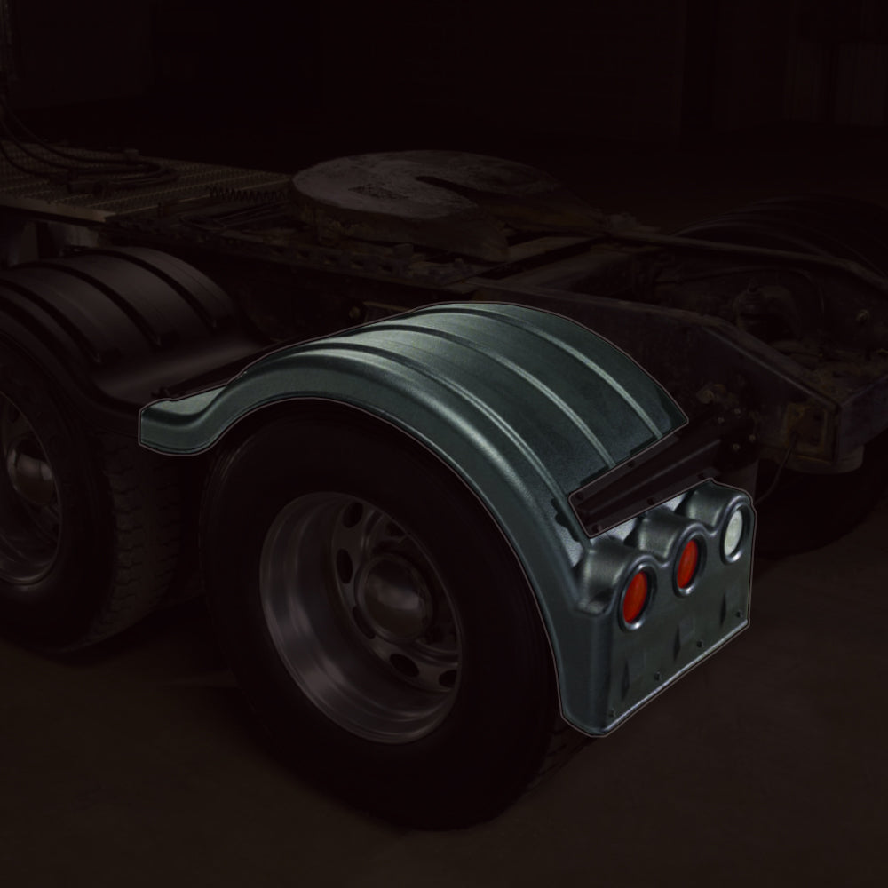 Minimizer Single 1354 Fender w Light Holes - Black