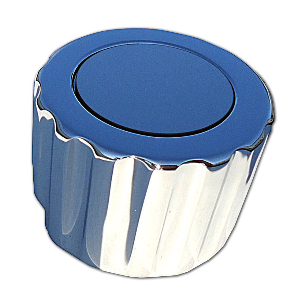 Lifetime Chrome Plated Billet Aluminum Round Shift Knob W/ Ribbed Edges