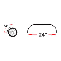 Trux - 24" Poly Quarter Fender Kit with Rolled Edge