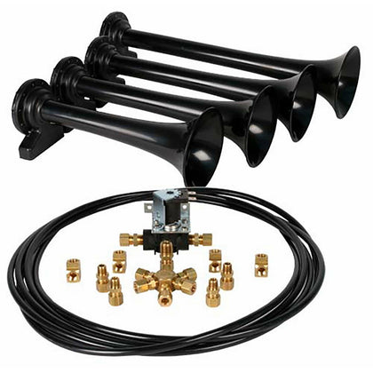 Black Plastic 4 Trumpet Set