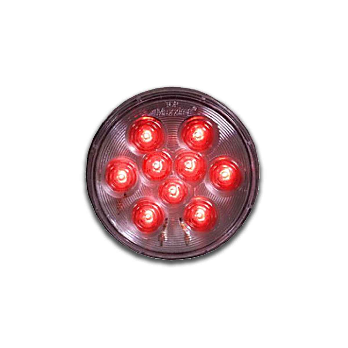 Maxxima 4" Red Clear Round Light