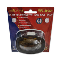 Maxxima Compact Mini Yellow Fog Light 12/24V Black Housing