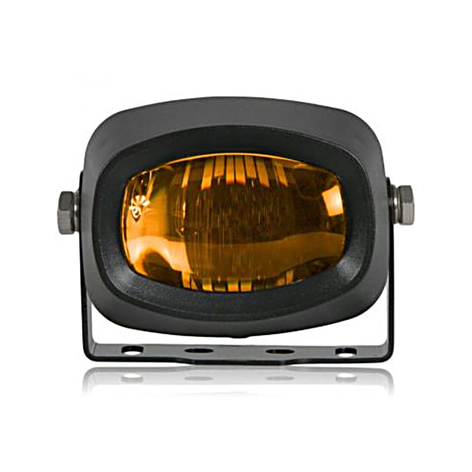Maxxima Compact Mini Yellow Fog Light 12/24V Black Housing
