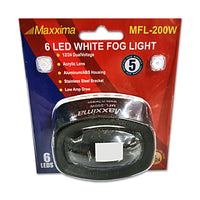 Maxxima Compact Mini White Fog Light 12/24V Black Housing
