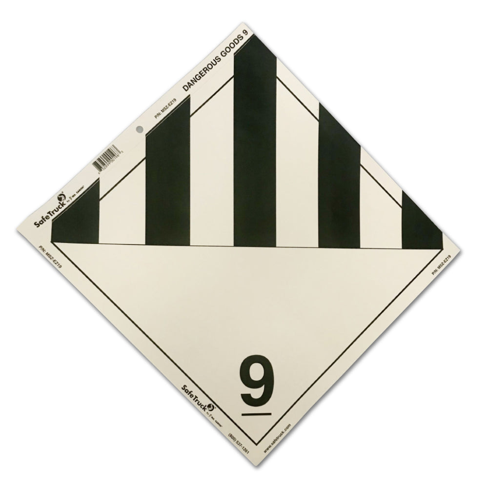 Placard Decal - Dangerous Goods Class 9