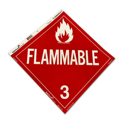 Placard Decal - Flammable Class 3