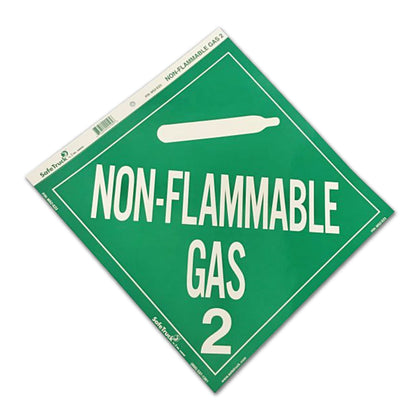 Placard Decal - Non Flammable Gas Class 2