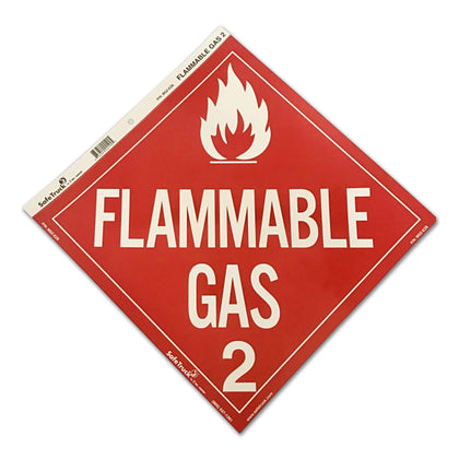 Placard Decal - Flammable Gas Class 2