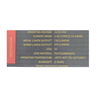 Maxxima - 675 Lumen - 12/24 VDC Heated - Round 15 LED Work Light