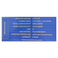 Round, Rectangle or Square 16-LED Ultra-Bright Work Lights