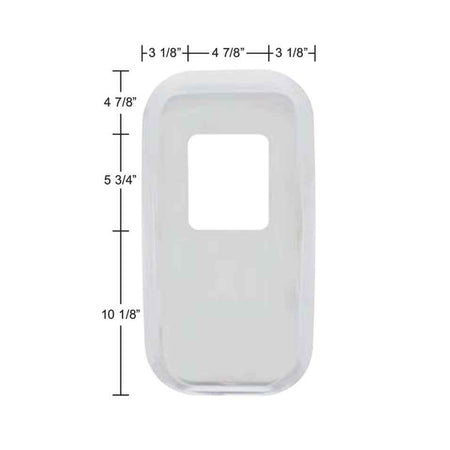 Peterbilt Chrome Shift Plate Cover 10 1/8" x 5 3/4"