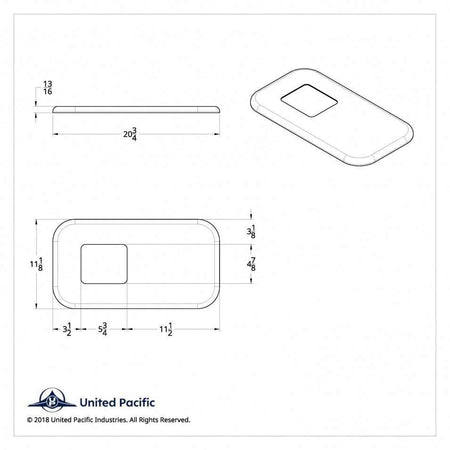 Peterbilt Chrome Shift Plate Covers 11 1/2" x 5 3/4"