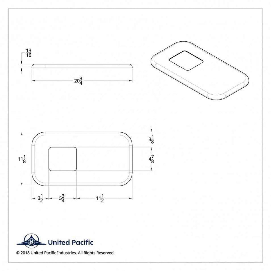 Peterbilt Chrome Shift Plate Covers 11 1/2" x 5 3/4"