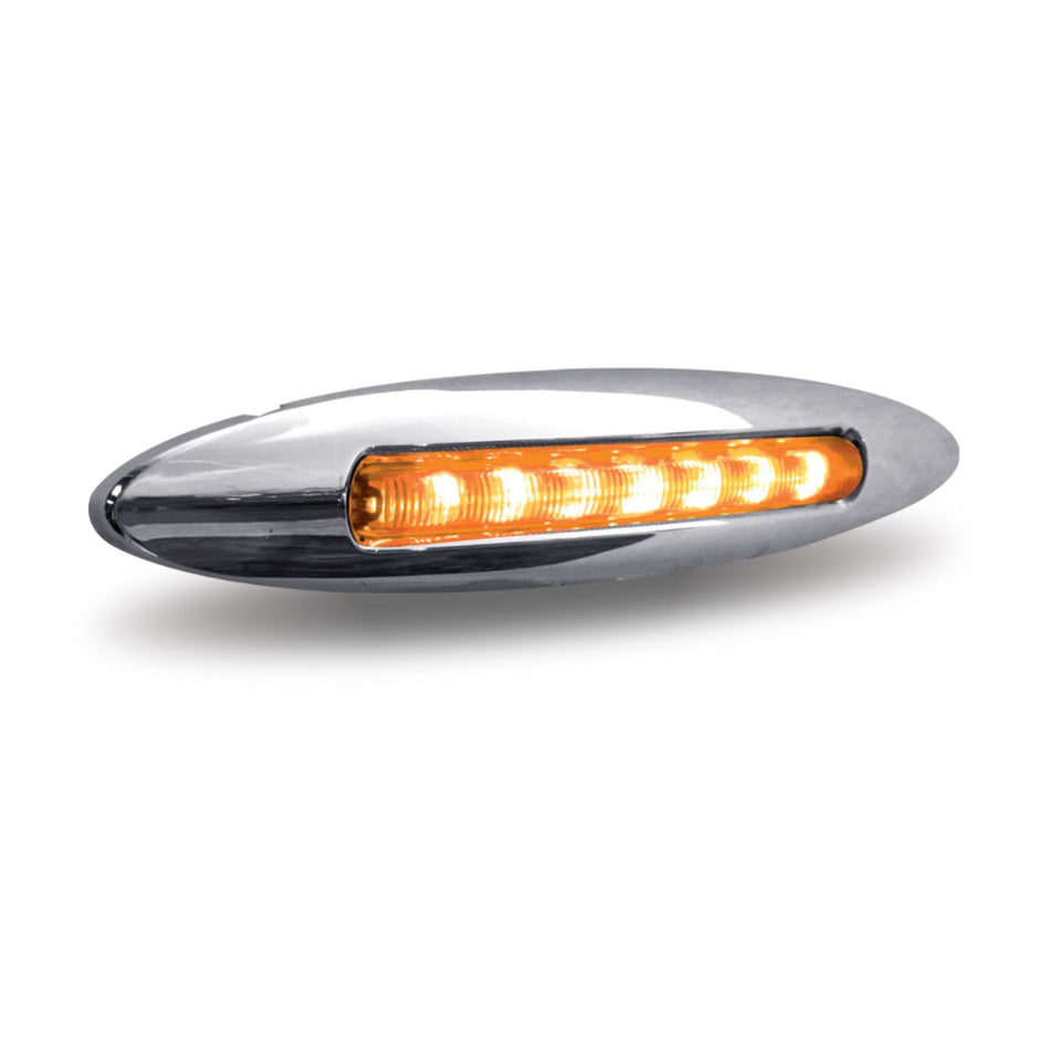 1"x 6" Slim Dual Flatline Amber Marker & Blue Aux LED Light