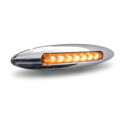 1"x 6" Slim Dual Flatline Amber Marker & Blue Aux LED Light