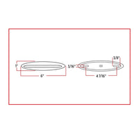 1"x 6" Slim Dual Flatline Amber Marker & Blue Aux LED Light