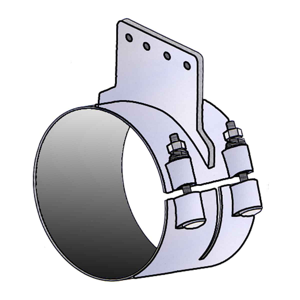 DynaFlex Kenworth A & B Models Butt Joint Exhaust Mounting Clamps