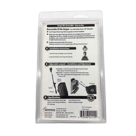 Gear Keeper CB Mic Keeper - Standard or Heavy Duty