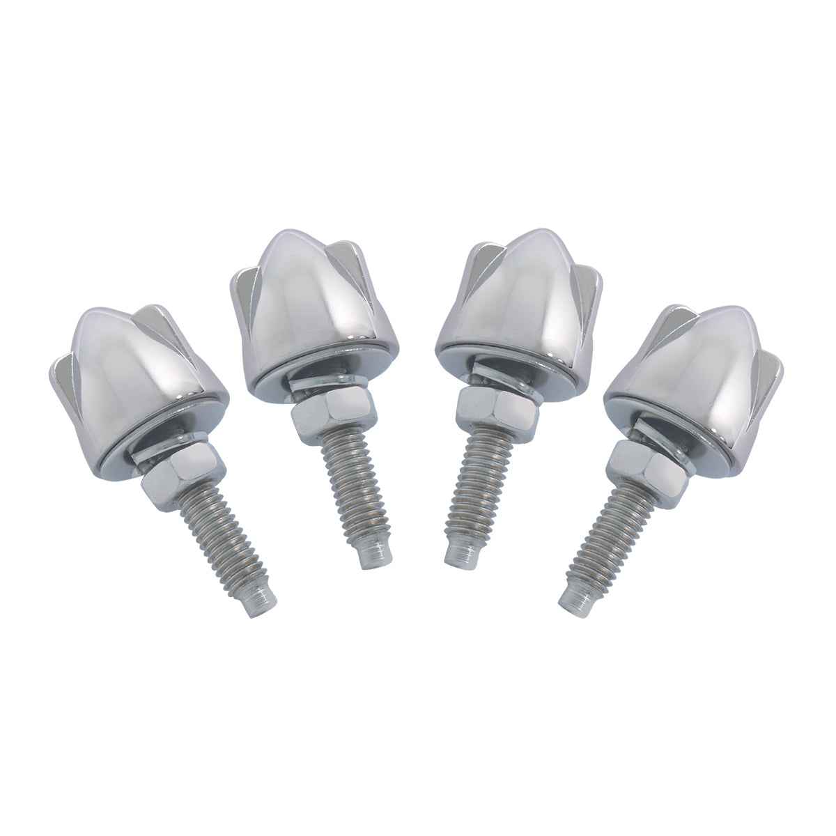Chrome Bullets with Wings Nut Set (4 Pair)