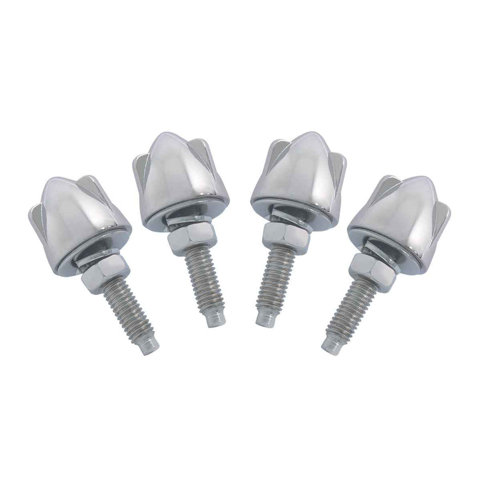 Chrome Bullets with Wings Nut Set (4 Pair)