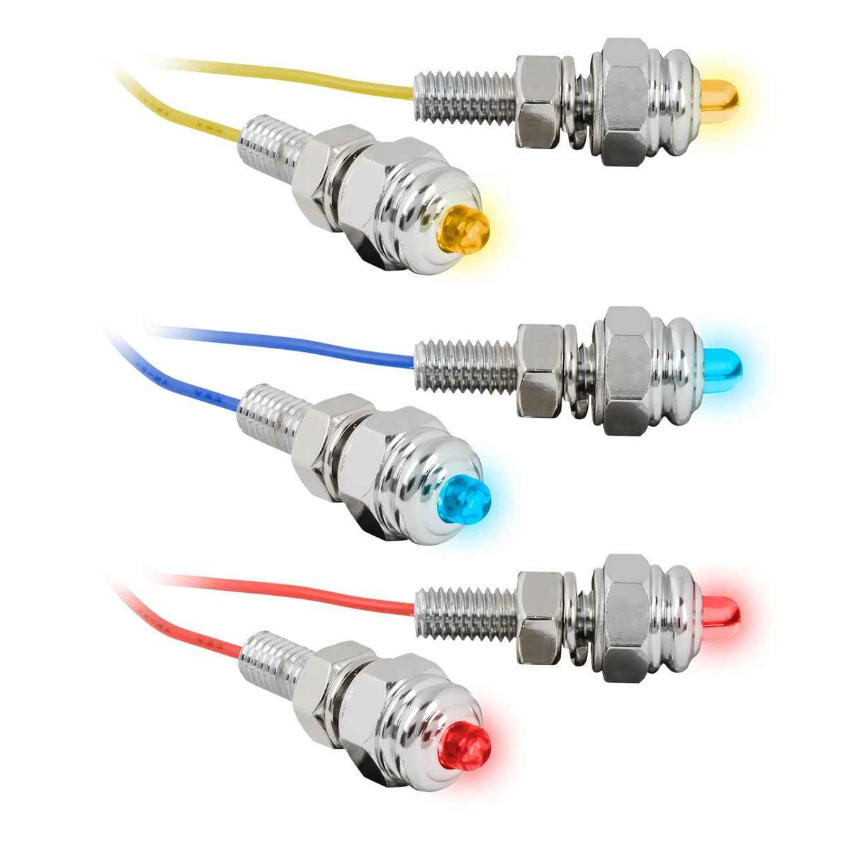 Chrome LED Acorn Nut Set (Pair)
