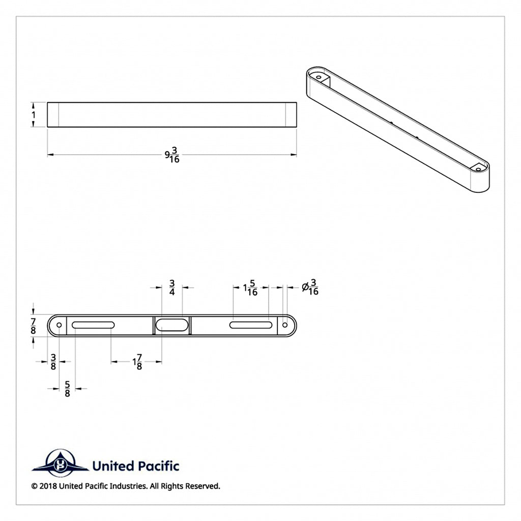 Chrome Plastic Surface Mount for 9" 10 LED Light Bars