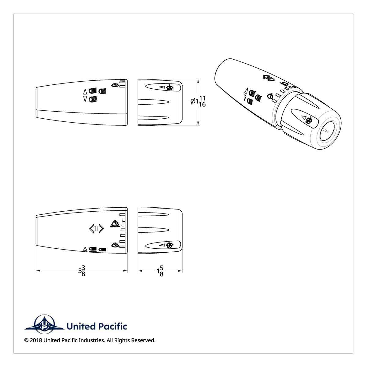 Chrome Plastic Turn Signal Lever Cover For 2006-2019 Peterbilt & Kenworth