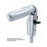 Chrome "Vegas" 13/15/18 Speed Grooved Gearshift Knob w/ Adapter - Horizontal