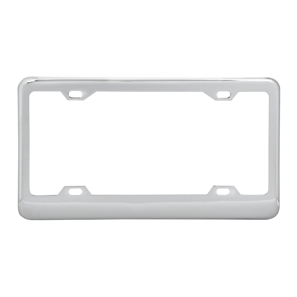 Chrome Wide Bottom License Plate Frame - Berube's Truck Accessories