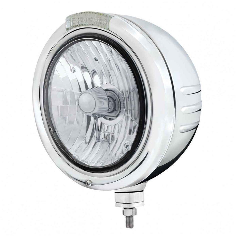 United Pacific Stainless Classic Embossed Stripe Headlight