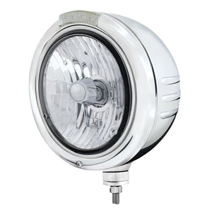United Pacific Stainless Classic Embossed Stripe Headlight