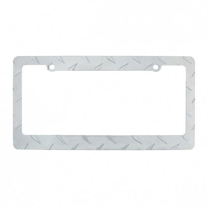 Chrome Diamond Plate License Plate Frame