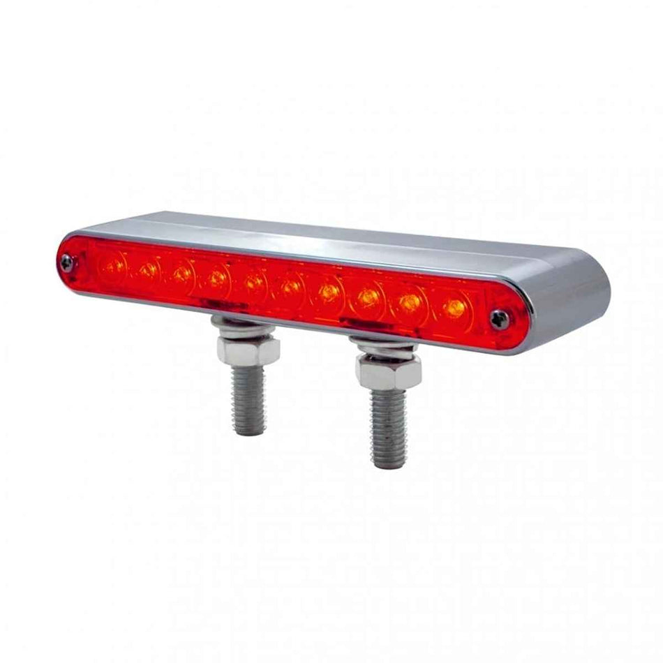 10 LED 6 1/2" Double Face Light Bar - Amber & Red LED