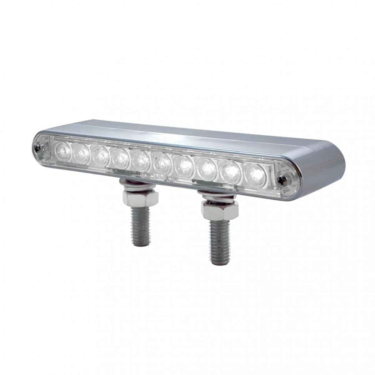 10 LED 6 1/2" Double Face Light Bar - Amber & Red LED