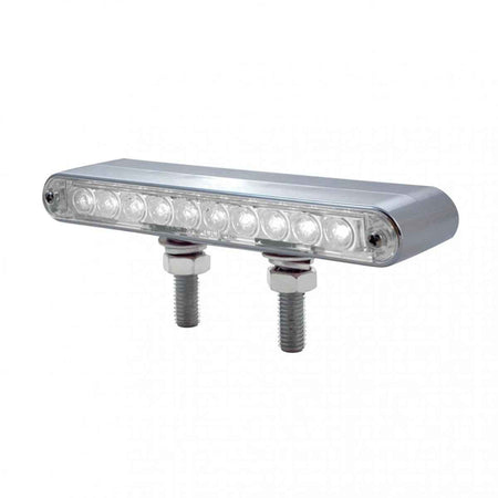 10 LED 6 1/2" Double Face Light Bar - Amber & Red LED