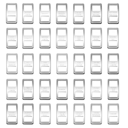 Western Star Stainless Steel Rocker Switch Trims - Various Engravings