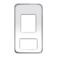Engraved Switch Plate - Blank (2 square holes)