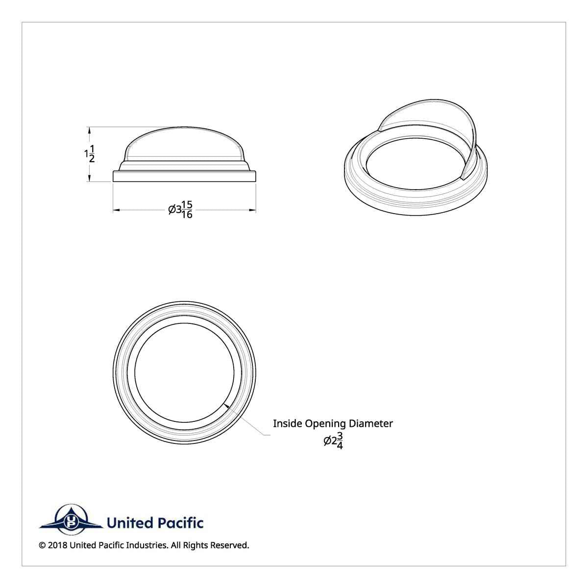 Freightliner or Peterbilt Tachometer Gauge Cover w Visor