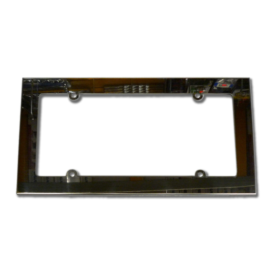 Flat with Sides - Stainless Steel License Plate Frame