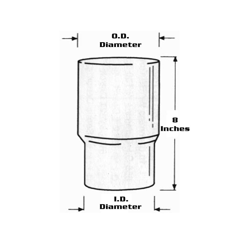 Grand Rock - 3", 3.5" or 4" Exhaust Reducer Pipe (Aluminized)