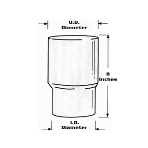 Grand Rock - 4", 5" or 6" Exhaust Reducer Pipe (Aluminized or Chrome)