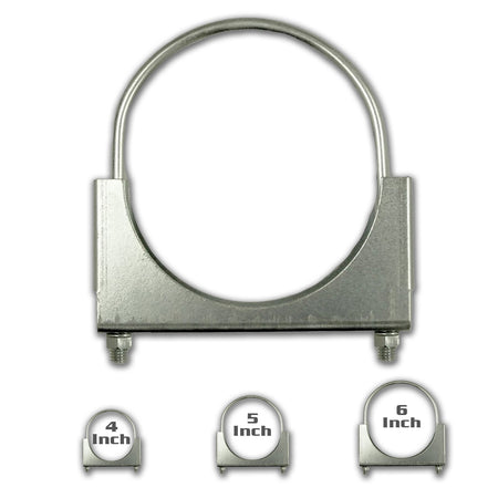 Grand Rock - 3", 4", 5" or 6" Flat Bolt Saddle Clamp - Berube's Truck Accessories