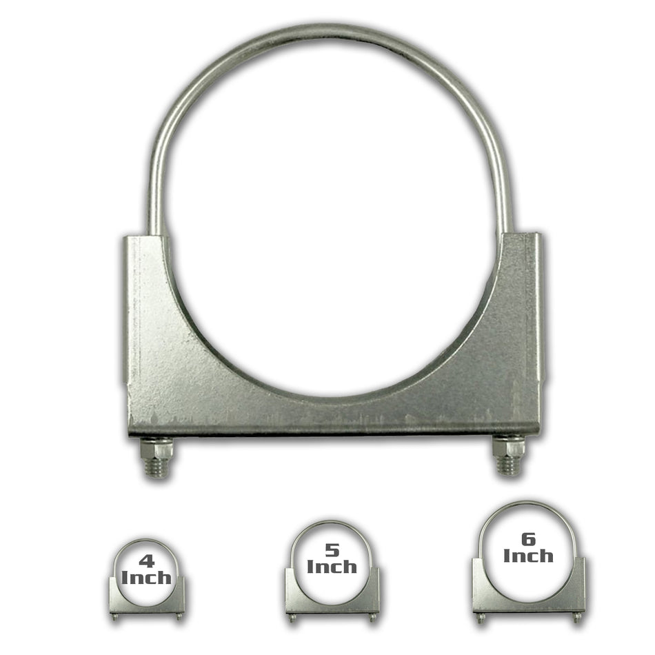 Grand Rock - 3", 4", 5" or 6" Flat Bolt Saddle Clamp - Berube's Truck Accessories