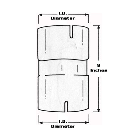 Grand Rock - 7" to 5" or 7" to 7" (I.D. to I.D.) Exhaust Coupler (Chrome) - Berube's Truck Accessories