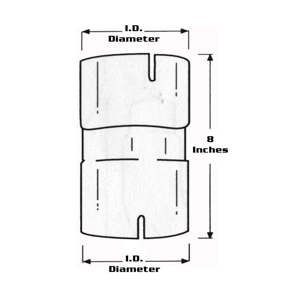 Grand Rock - 7" to 5" or 7" to 7" (I.D. to I.D.) Exhaust Coupler (Chrome) - Berube's Truck Accessories
