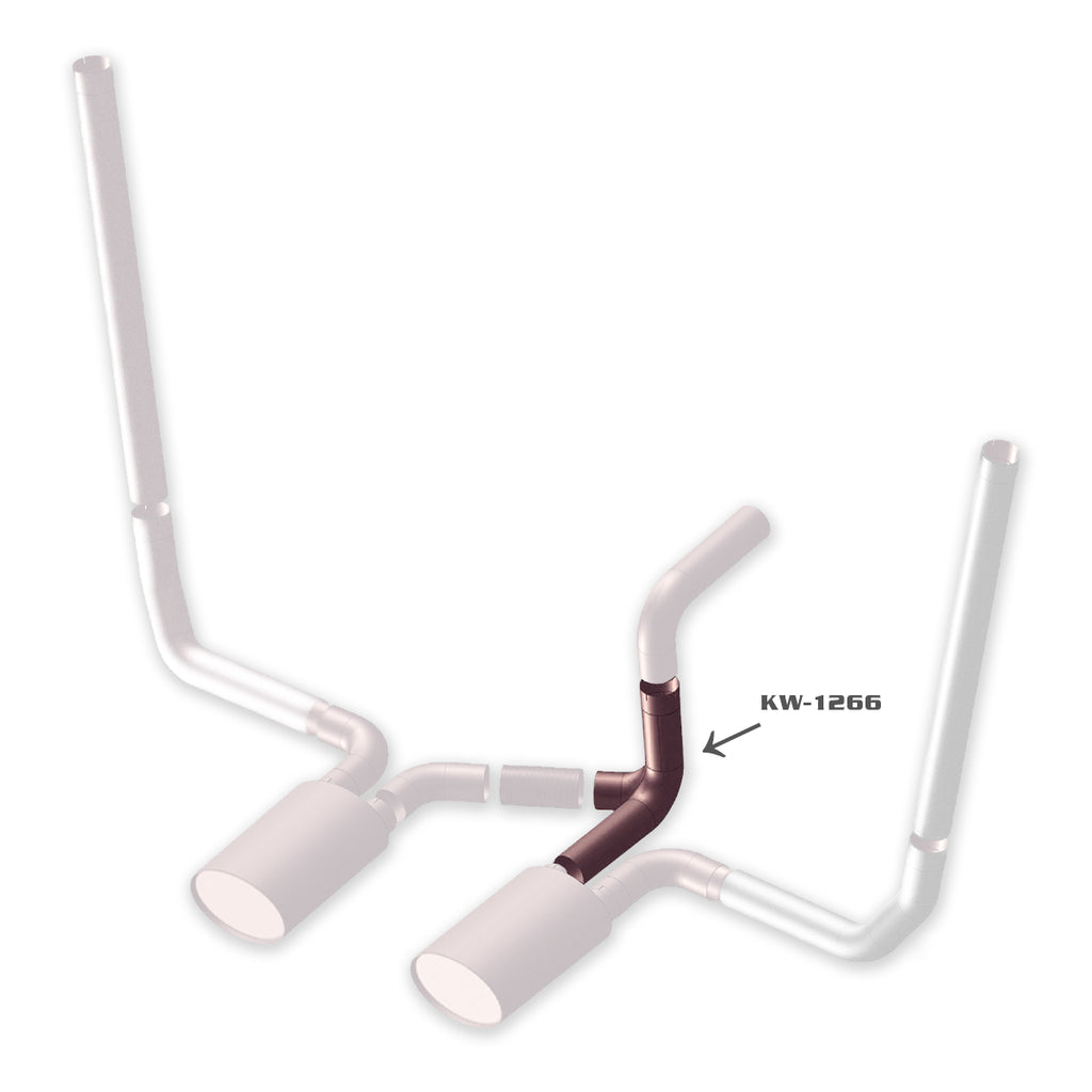 Dynaflex - Kenworth Newer Aerocab with 2 Catalytic Converters Exhaust Y-Pipe