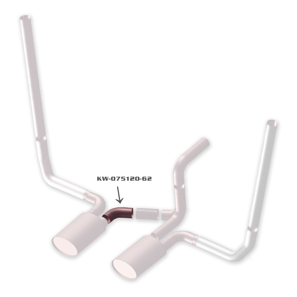 Grand Rock - Kenworth Chrome 62-Degree Exhaust Elbow